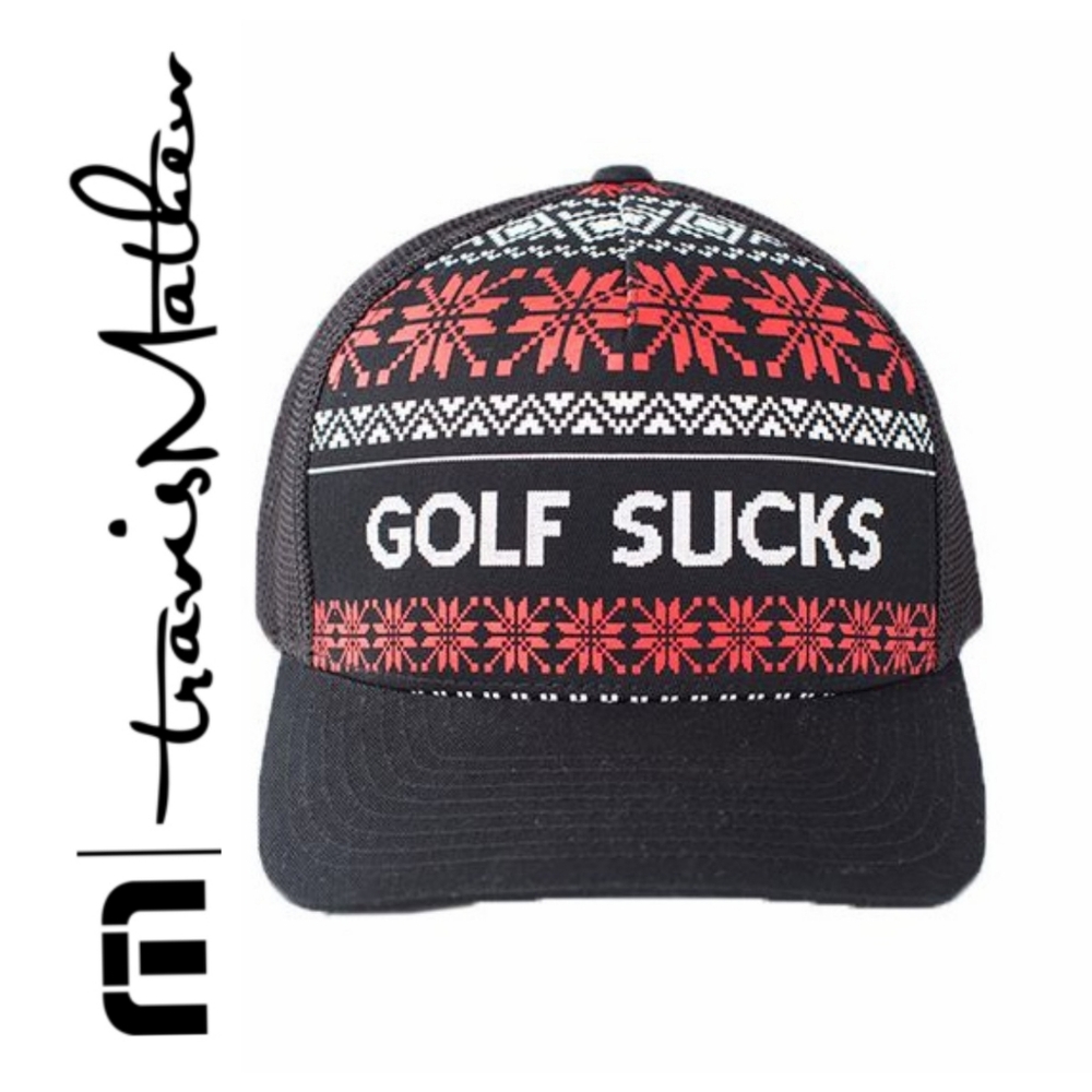 NEW Travis Mathews North Pole Golf Sucks Hat